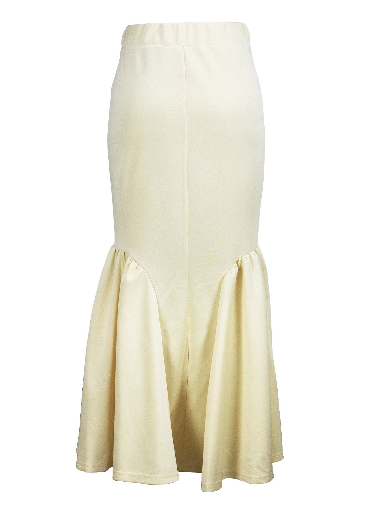 Ele Pure Color Wrap around Midi Skirt for Women Sli Faionable Transoceanic New Arrival A-Line Long Skirt