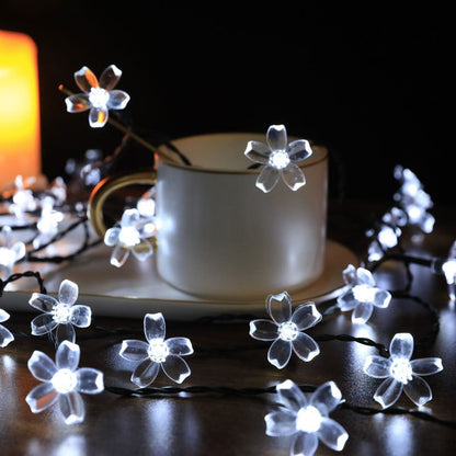 10/20M Cherry Blossom Garland Fairy Lights Indoor Christmas Decoration String Lights 200LED for Wedding Pink Party Decorations