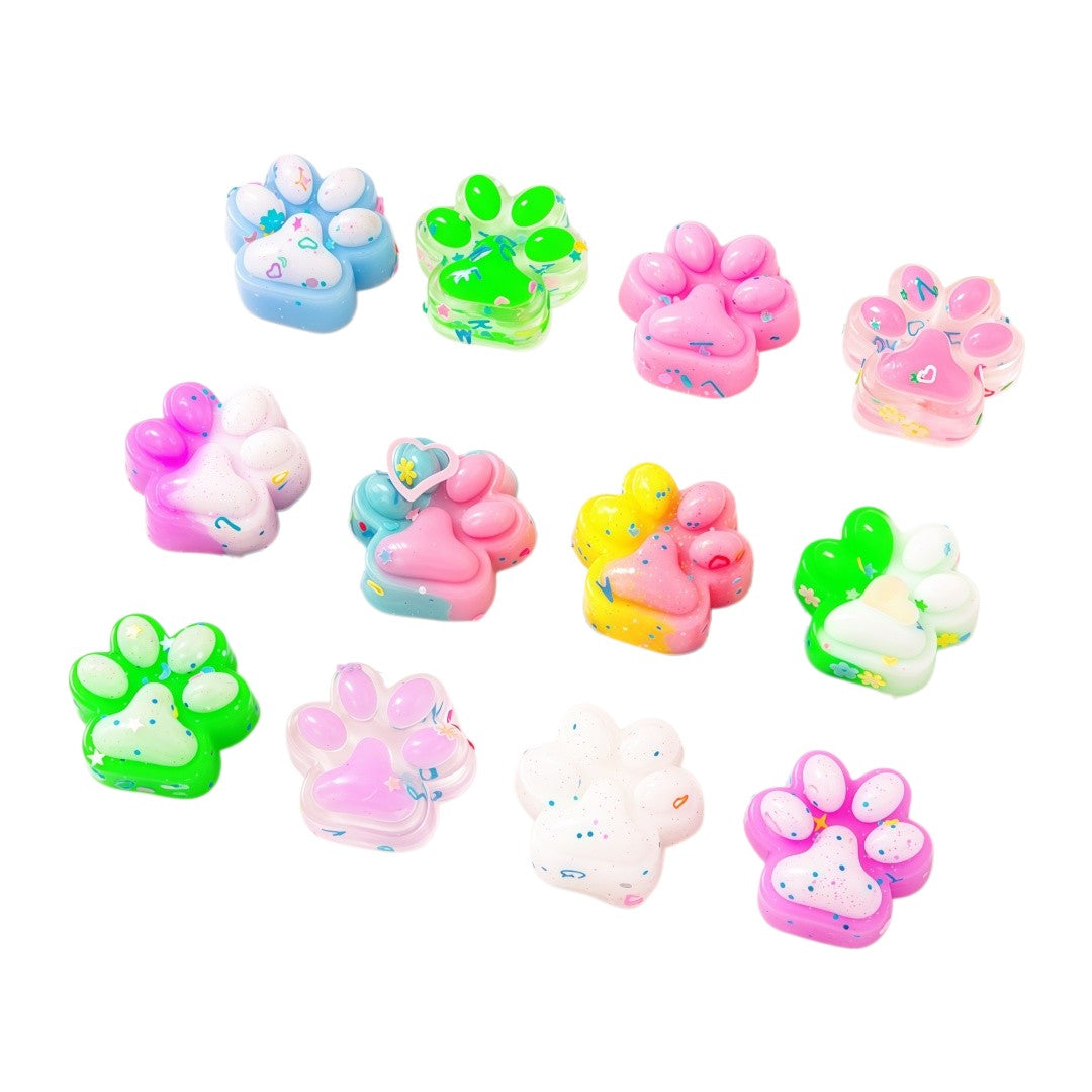 10-30Pcs Mini Cute Cat Claw Plush Pinch Fun Colorful Halloween Christmas Party Pack Fillers for Pressure Reduction Cartoon Style