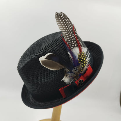 Chapéu de vaqueiro ocidental feito à mão com bordado tridimensional, chapéu de palha masculino, chapéu feminino para atividades ao ar livre, luxo leve europeu e americano