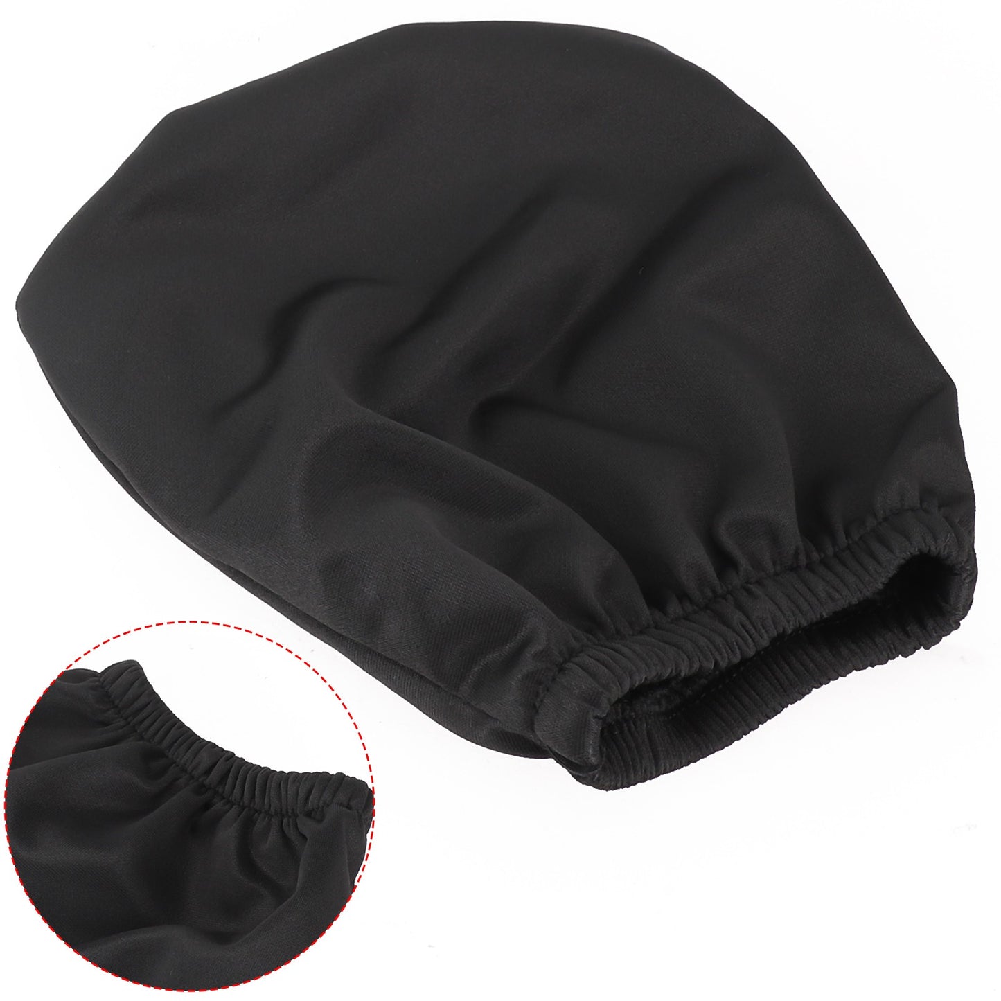 1Pcs Black Premium Cloth Headrest Cover For Car, Truck, SUV, Auto Universal Fit Interior Decorative Parts