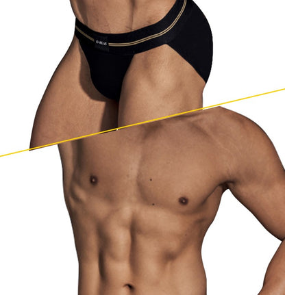 ORLVS Briefs Male Seamless Hip Design Mens Underwaer Super Large Wide 5cm Elastic Band Independent Codpiece Boy Short Pants