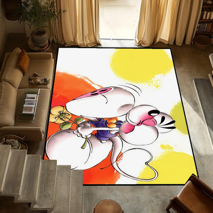 D-diddl small carpet Anti-Slip Kitchen cartoon funny maus art Bedroom Handmade Tufted Rug cute Living Room Entrance Decoration