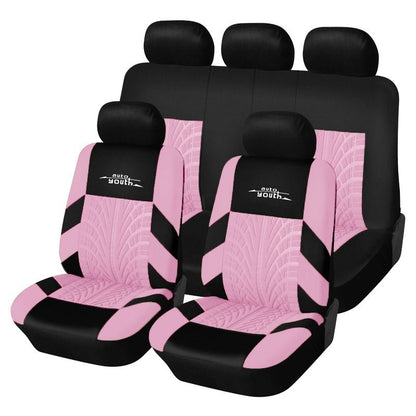 AUTOYOUTH Marca Bordado Capas de Banco de Carro Conjunto Universal para a Maioria dos Carros Capas com Detalhe de Banda de Rodagem do Pneu Estilo Protetor de Banco de Carro