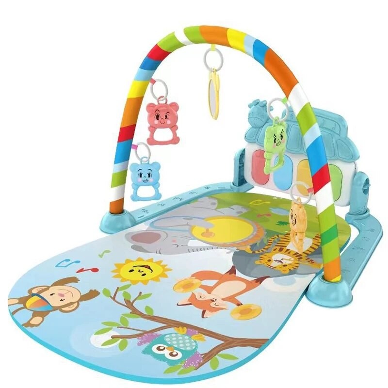Brinquedo Pedagógico Interativo Para Bebês, Tapete de Atividades Piano Musical Multifuncional Para Crianças de 0 a 1 Ano