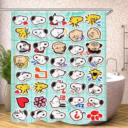 Snoopy Bathroom Decorations and Accessories Curtains for Shower Bath Curtain Sets Full Set Anime 120x180cm