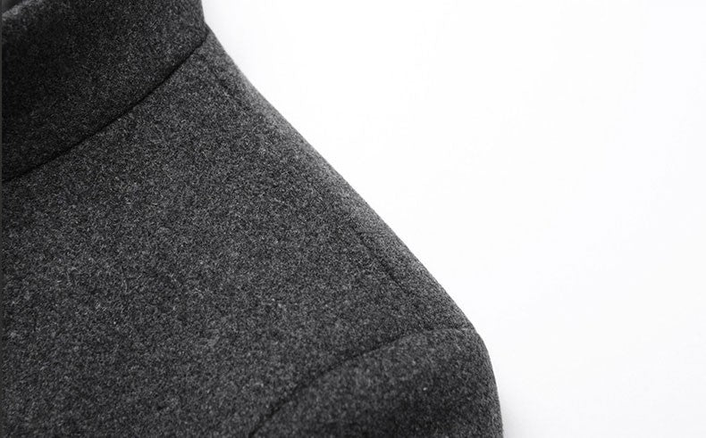 Winter Jacket Men Wool Pea Coat Oversized Overcoat Solid Business Casual Coat Men's Clothing Woollen Coats 4XL AF2011