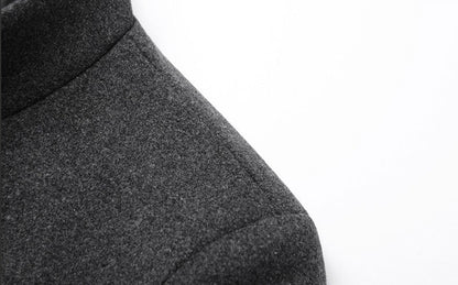 Winter Jacket Men Wool Pea Coat Oversized Overcoat Solid Business Casual Coat Men's Clothing Woollen Coats 4XL AF2011