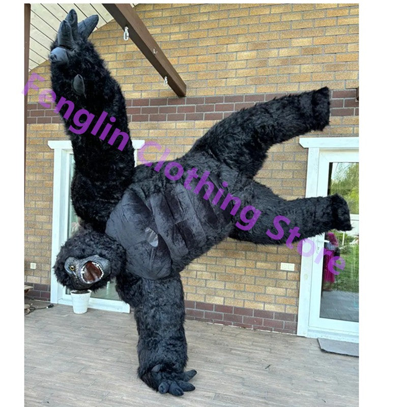 Cartoon Doll Costume 2.6-meter Inflatable Gorilla Mascot Costume Cartoon Doll King Kong Plush Party Advertisement and Role Playi