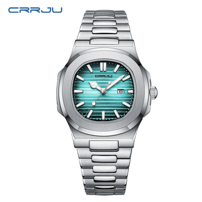 CRRJU  Men Watch 2024 Luxury Top Brand Quartz Watches Business Simple Ultra Thin Luminous Wristwatch Men's Clock Reloj Hombre