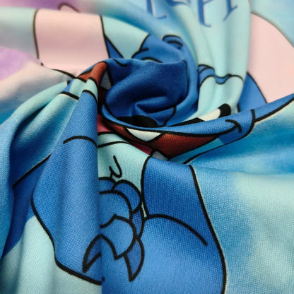 2pcs Stitch Printed Pajama Set for Kids, Long Sleeve Top & Pants, Round Neck, Stitch Home Wear Set for Boys and Girls