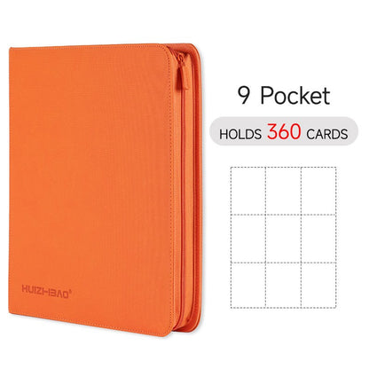 Fichário de Cartões com Zíper, 9/12 Bolsos, Álbum de cards de troca, Página de carregamento lateral durável para mtg tcg para pokemon para yugioh para futebol