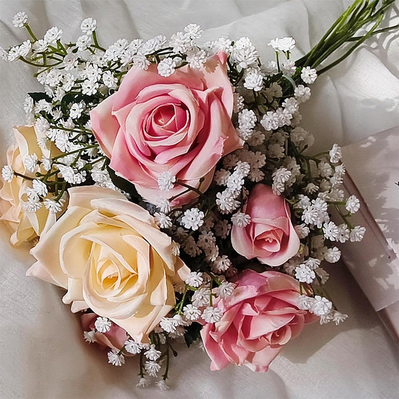90Heads Artificial Flowers Bouquet 61cm Plastic Gypsophila Fake Flower for Home Decor Wedding Party Decorations Vase Accessories