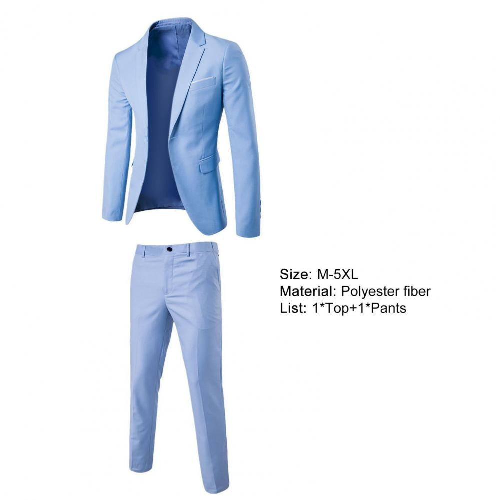 Blazer Pants Men Suit Korean Style Slim Fit Buttons Formal Suit Temperament Single breasted Spring Business Suit Pants