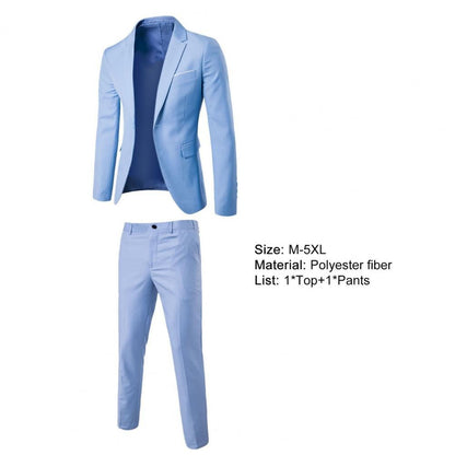 Blazer Pants Men Suit Korean Style Slim Fit Buttons Formal Suit Temperament Single breasted Spring Business Suit Pants