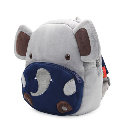 Mochila Infantil Meninos Meninas Animal Fofo Elefante Mochila de Pelúcia para Jardim de Infância