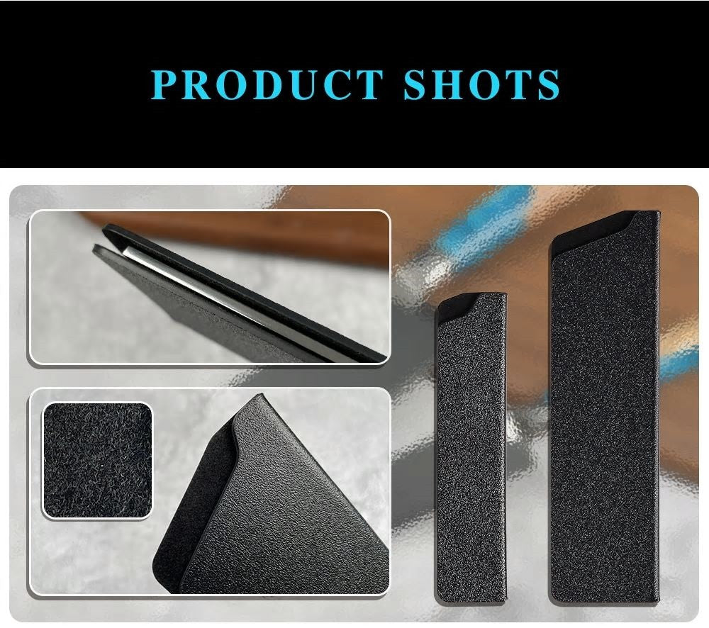 Grandsharp Kit de Proteção de Lâmina de Faca 8 Peças Preto Universal ABS Plástico Não Tóxico Livre de BPA Forro de Feltro Ferramentas de Cozinha para Chef
