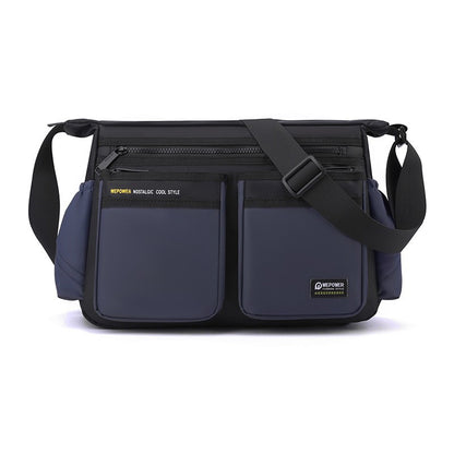 Multi-layer Pocket Design Oxford Shoulder Bag Large Capacity Men's Casual Fashion Single Shoulder Crossbody Luxury Messenger Bag