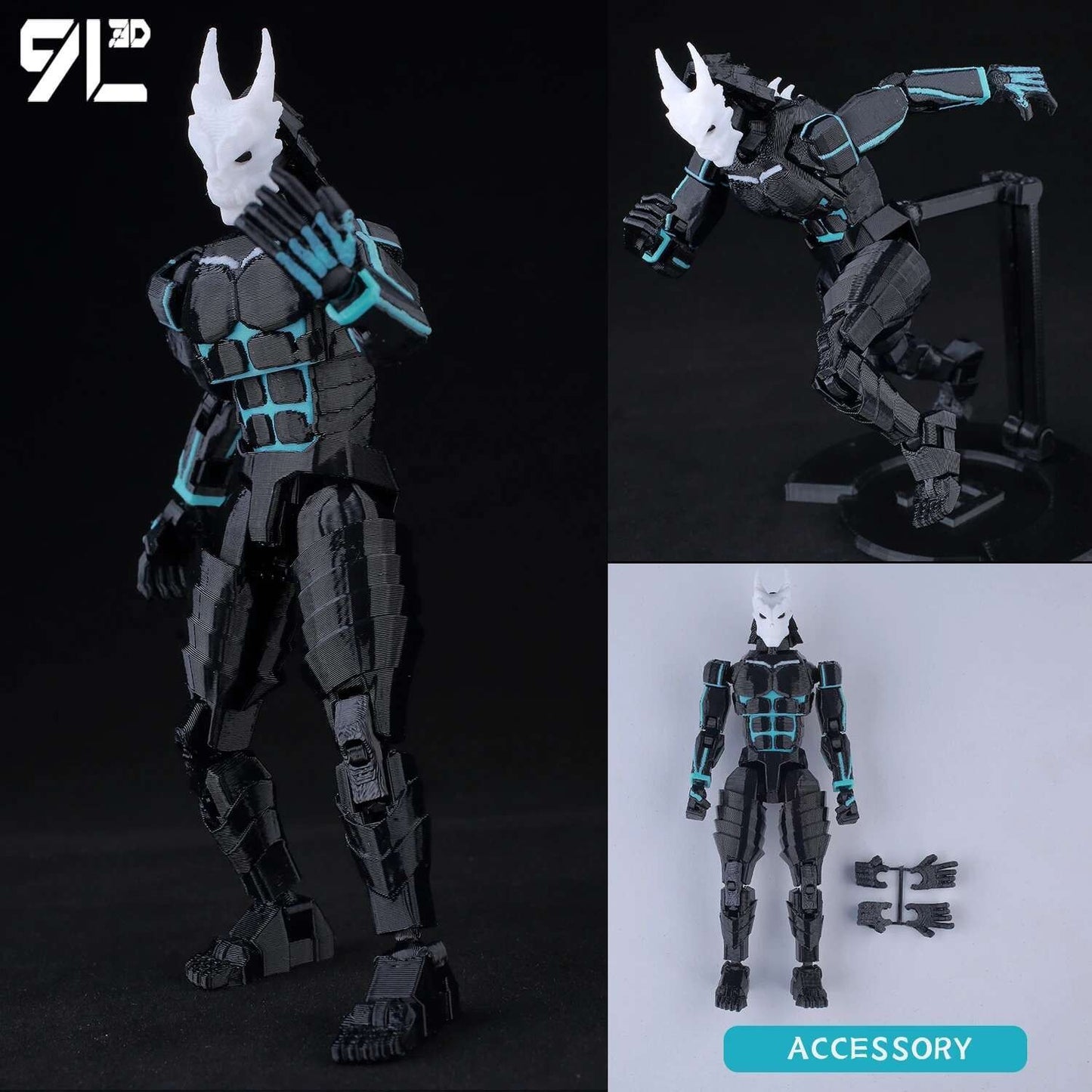 9L3D Lucky13 Titan 13 Ichigo Kurosaki Anime Action Figure Dummy 13 Espada Posável Máscara Oca Modelo Decoração Surpresa de Aniversário
