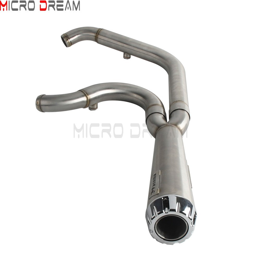 2-in-1 Stainless Steel Motorcycle Exhaust Muffler 1 3/4" to 2" Exhaust Pipes For Harley Low Rider ST Fat Bob FXFB FXFBS 2018-Up