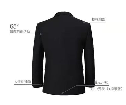 9XL Men's Korean Suit Male Jacket Dad's Business Suit For Middle-aged Formal Dress Fattened Blazer Coat Men Nightclub Black Navy