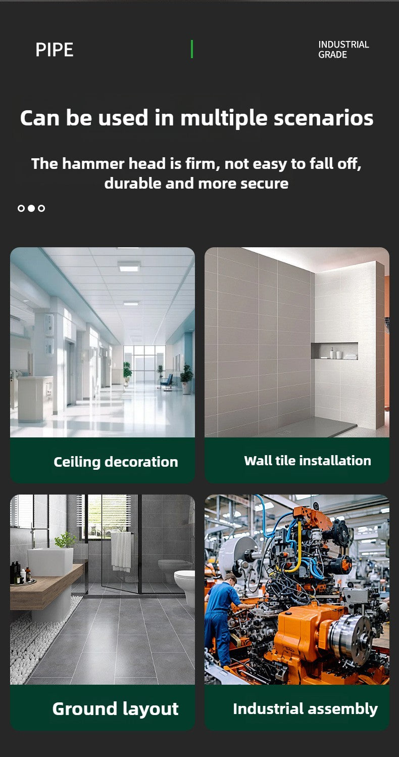 Martelo de Borracha Sólida BaoLian Grau Industrial Multifuncional à Prova de Choque para Decoração Residencial Martelo Elástico para Instalação de Azulejos