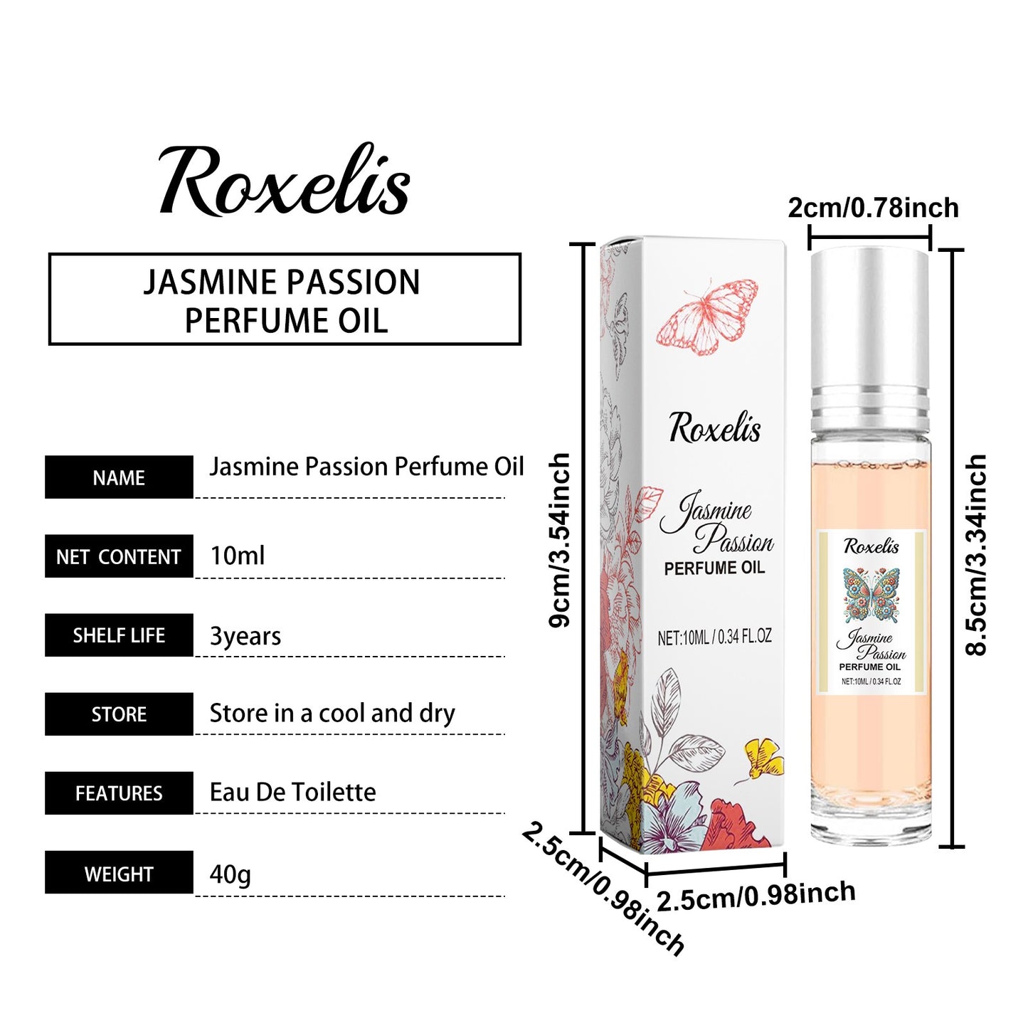 Roxelis Ball Jasmine Perfume Last Fragrance Portable Perfume Charming Charm Perfume Pheromone Fragrance Perfume Charm Fragrance