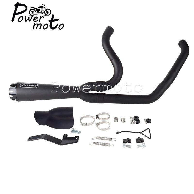 For Harley Softail Low Rider S ST EI Diablo Street Bob 2018-up 2-into-1 Motorcycle Complete Full System Exhaust Pipe Muffler