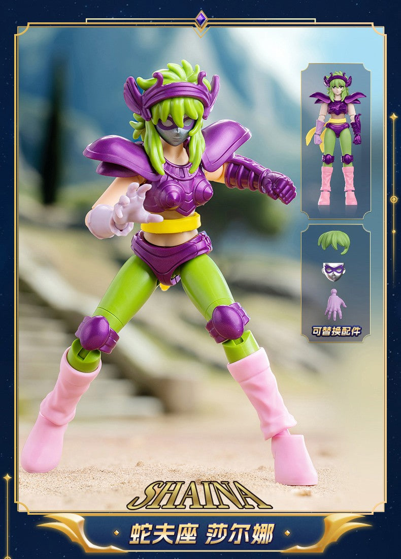 Blokees Galaxy Versão Gold Saint Boneco de Ação Libra Dohko Sagitário Campeão Seiya Mu Aiolia Brinquedos de Montar Presente Infantil