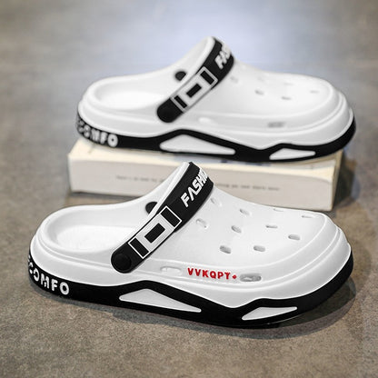 New fashion sandals Men's EVA casual comfortable hole garden shoes outdoor men's beach sandals indoor home unisex slippers