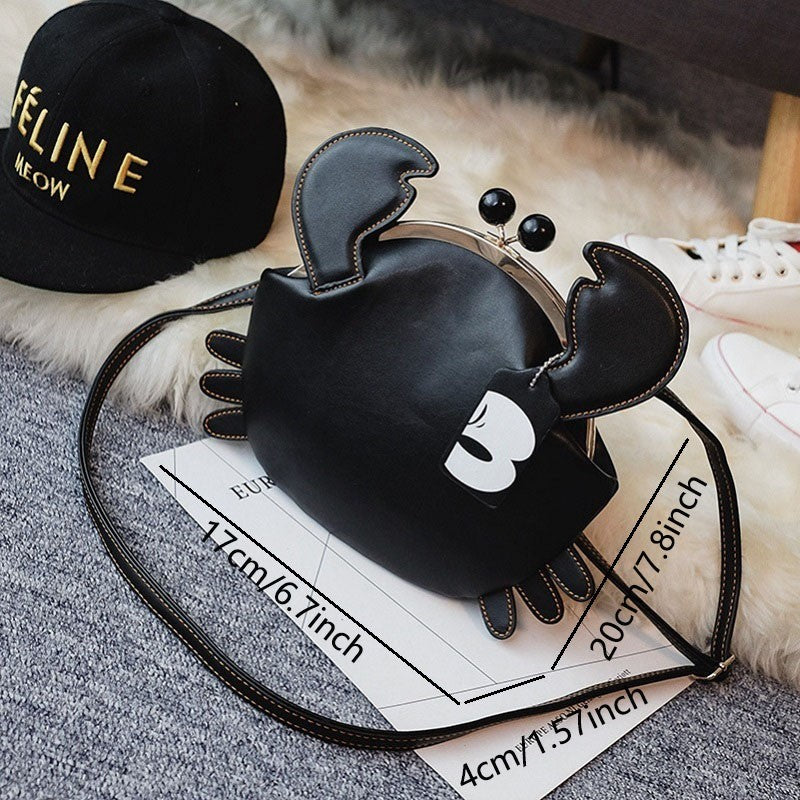 Fashionable Cute Crab-Shaped Versatile Lightweight Women's Crossbody Coin Purse