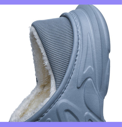 Winter Warm Sandals Women&Men Shoes Indoor Outdoor Slides Cotton Pantoffels Casual Clogs Fur Easy On Off House Floor Slippers