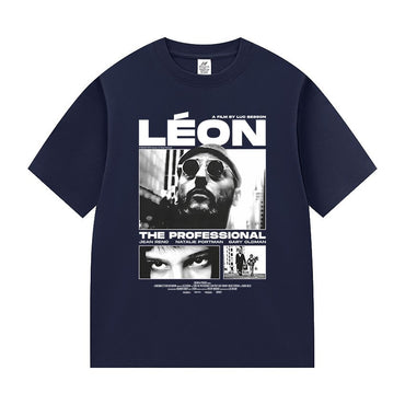 90s Leon The Professional Graphic T Shirt Unisex Cosplay Fashion Tide Short Sleeve T-shirt Top Vintage Oversized Cotton T Shirt