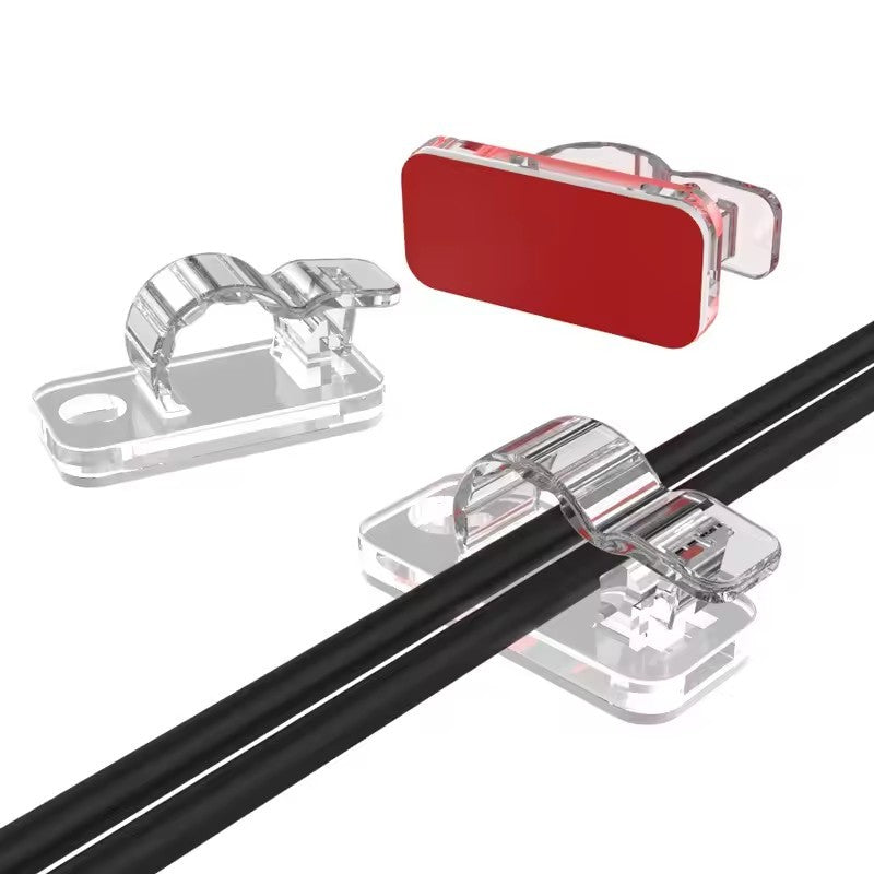 20/50Pcs Self Adhesive Cable Clips Cord Management Wire Organizers Desk Tidy Clamp for Home Office Car Cable Manager