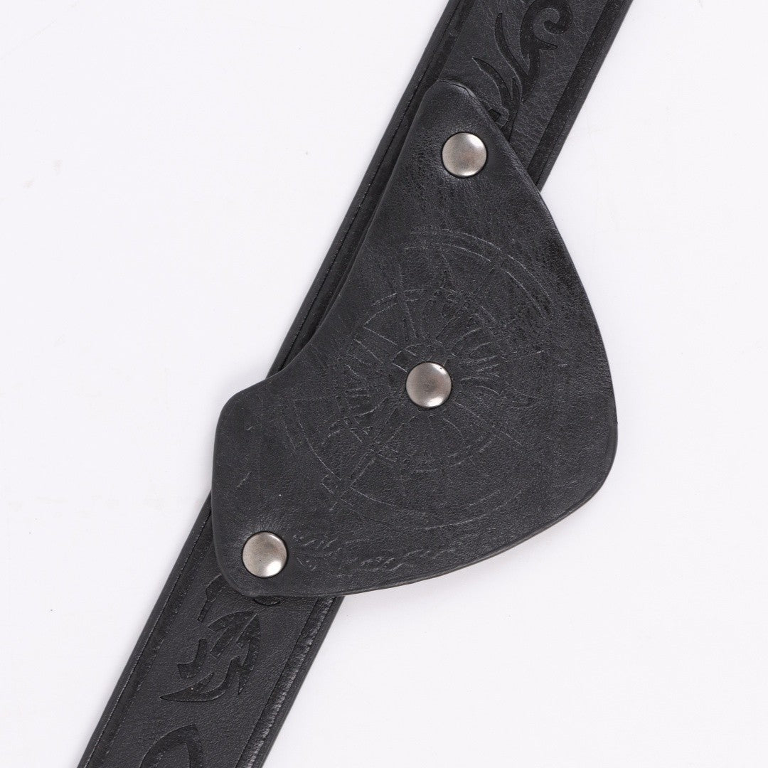 Medieval Embossed Pirate Eye Patch, Vintage Faux Leather Eye Mask Viking Accessories, Renaissance Eye Cover Cosplay