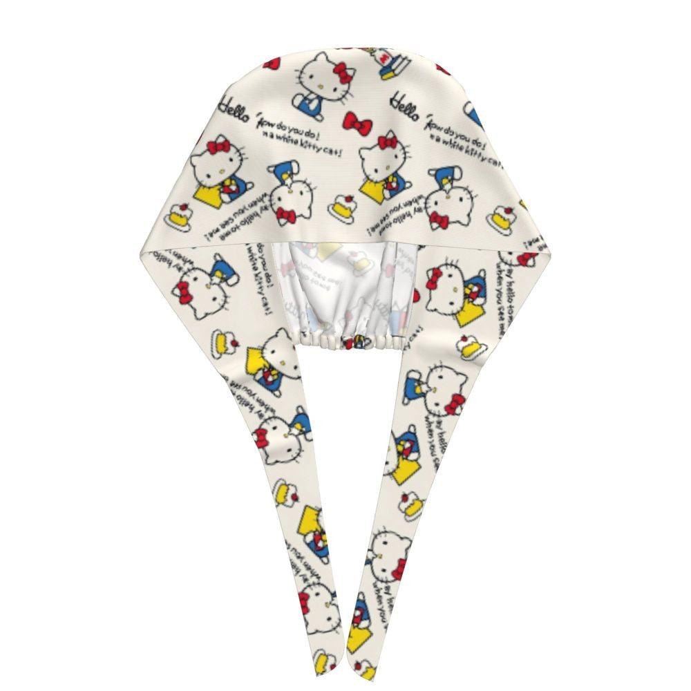 Custom Hello Kitty Medical Staff Scrubs Hat Women Men Cartoon Chara For Chef Hat Scrub Caps