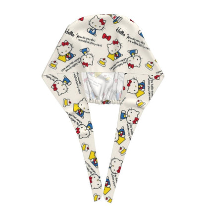 Custom Hello Kitty Medical Staff Scrubs Hat Women Men Cartoon Chara For Chef Hat Scrub Caps