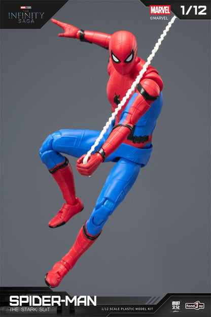 Blokees Original Homem-Aranha Venom Versão HQ 15.5CM 1/12 STARK SUIT Clássico Figura de Ação Montada Coleção Brinquedo Presente