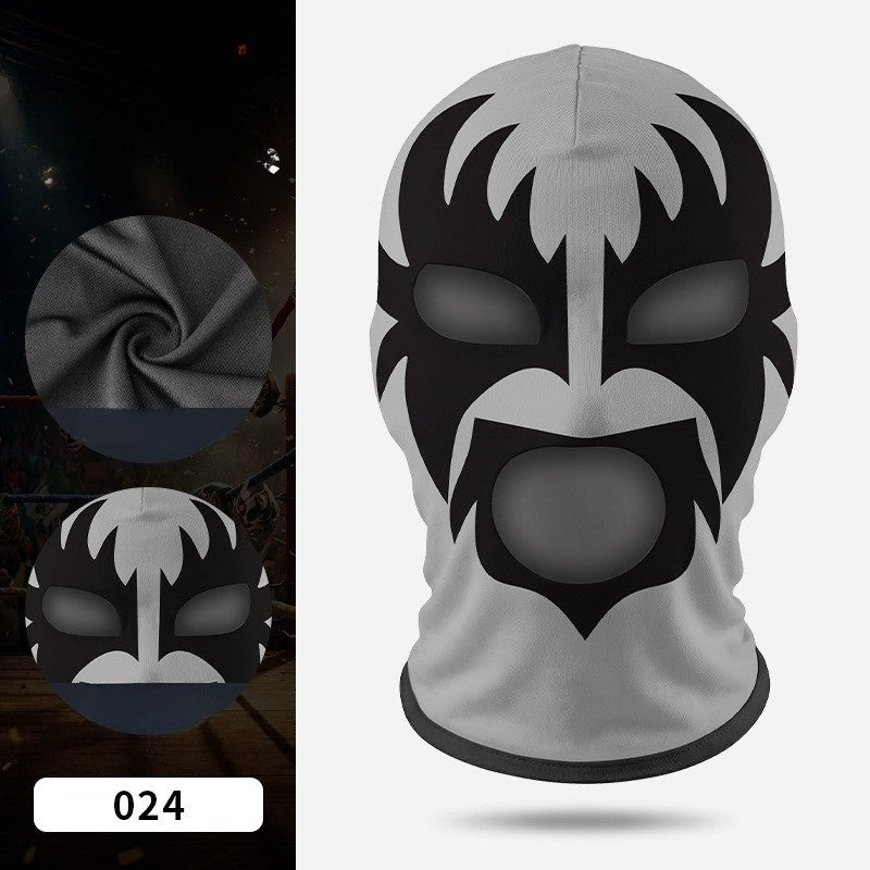 Boxing Mask Wrestling Mask Elastic Milk Silk Mask Lycra Fabric Print Halloween Party Dress Up Costume Party Mask