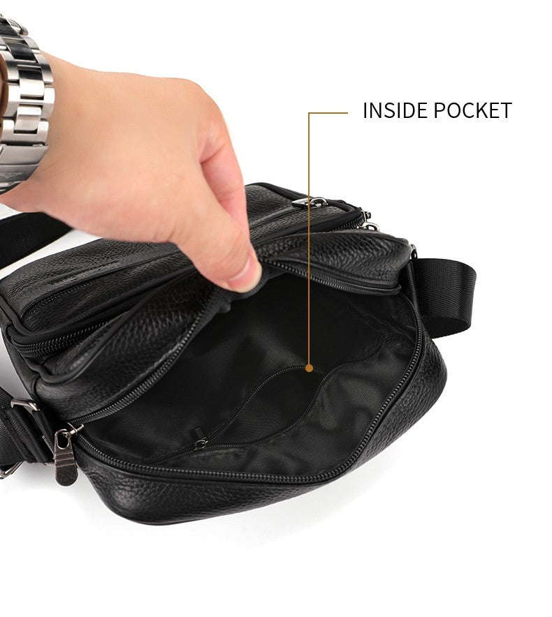 Men's Large size Genuine Leather  Shoulder Bags High quality Tote Fashion Business Man Crossbody Messenger Bag Leather Bags