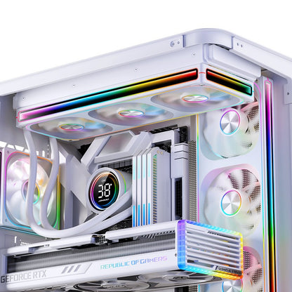 JONSBO ZA-120/240/360 Computer Case Fan 12CM 5V ARGB 120mm Monolithic Structure Water-Cooled Fan  PWM Forward/Reverse Fan Kits