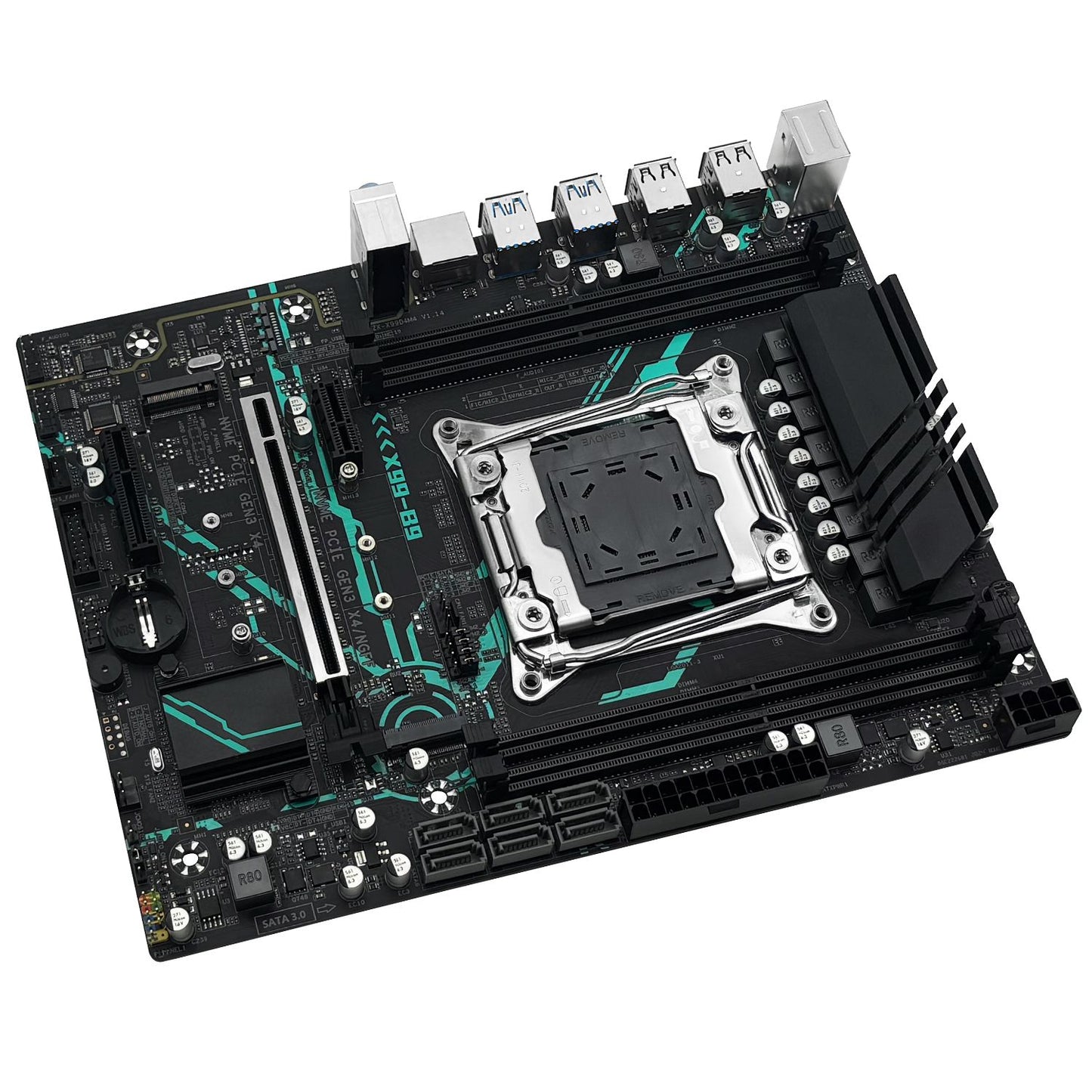 Kit Placa-mãe MACHINIST B9 X99 Processador Intel LGA2011-3 Xeon E5 2630 V4 Memória RAM DDR4 16GB 2400MHZ NVME M.2 SATA