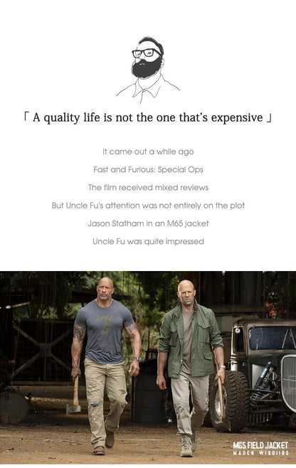 Maden Military M65 Field Jackets For Men's Green Vintage Army Jacket Casual Windbreaker Solid Lapel Collar with Pockets Overcoat