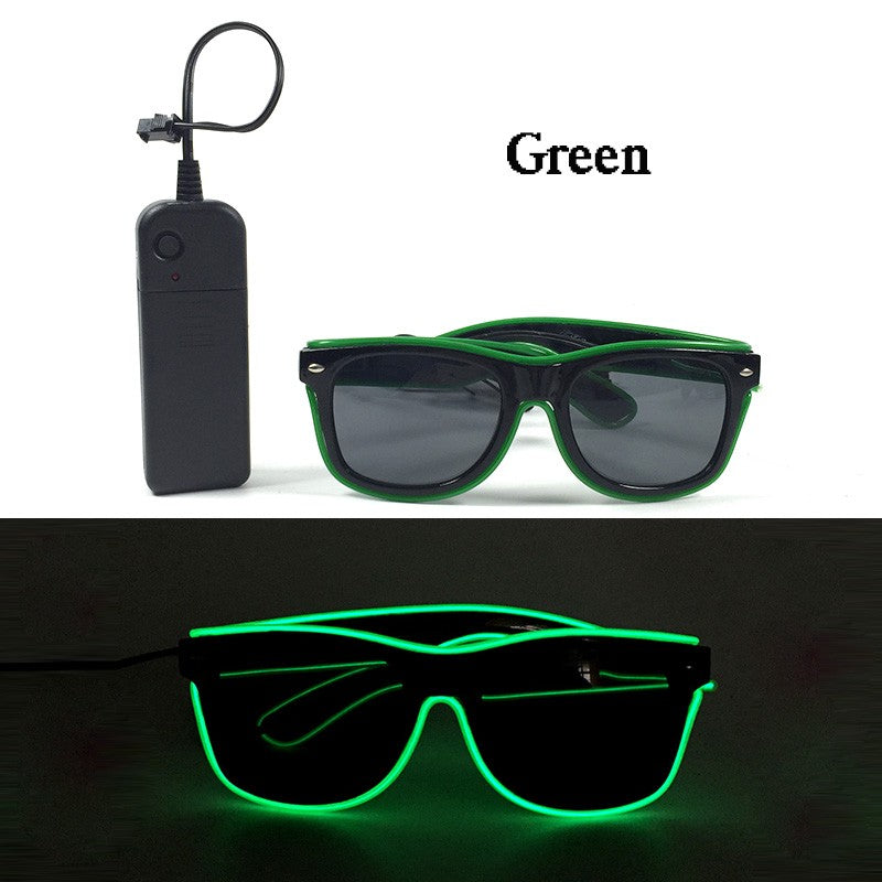 Led Luminous Glasses Bar Masquerade Concert Rave Goggles Rainbow Space Robot Futuristic Led DJ LIGHT Glasses Star Y2k Glasses