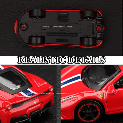 Bburago 1:64 Ferrari Modelo de Mini Carro, BB11 Enzo Réplica de Veículo de Metal F12tdf F40 458 488 GTB Miniatura de Metal Decoração de Casa Brinquedo de Menino