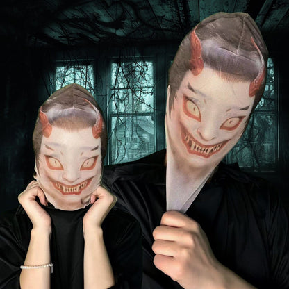 3D Digital Print Mask Creative Horror Cosplay Headscarf Halloween Party Hip Hop Headwear