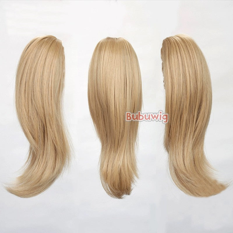 Bubuwig Cabelo Sintético 22 Cores 30cm Curto Liso Rabo de Cavalo Único Moda Anime Preto Vermelho Azul Perucas Cosplay Resistente ao Calor