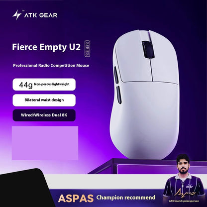 NOVO ATK BlazingSky U2/v2 EM ESTOQUE Mouse Gamer Sem Fio PAW3950 8k 3 modos Duplo 39g Leve Mouse E-sport Acessório Personalizado