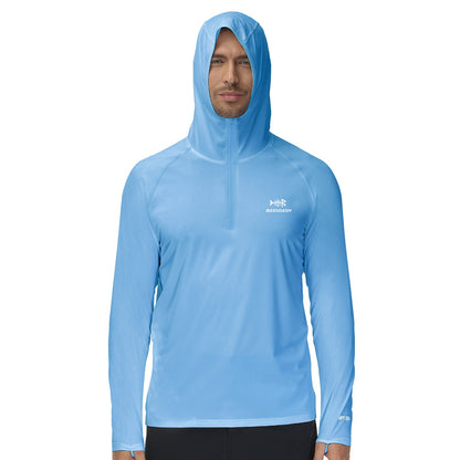 Camisa de Pesca Masculina BASSDASH com Zíper 1/4 UPF 50+ Secagem Rápida Manga Longa Proteção Solar FS24M