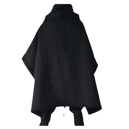 Men's Personality Cape Cape Long Bat Sleeve Coat Cape Hoodie Short Front Long Back